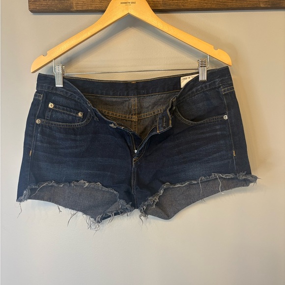 Rag & Bone Dark Blue Jean Distressed Mini Shorts in size 29 - Picture 7 of 11